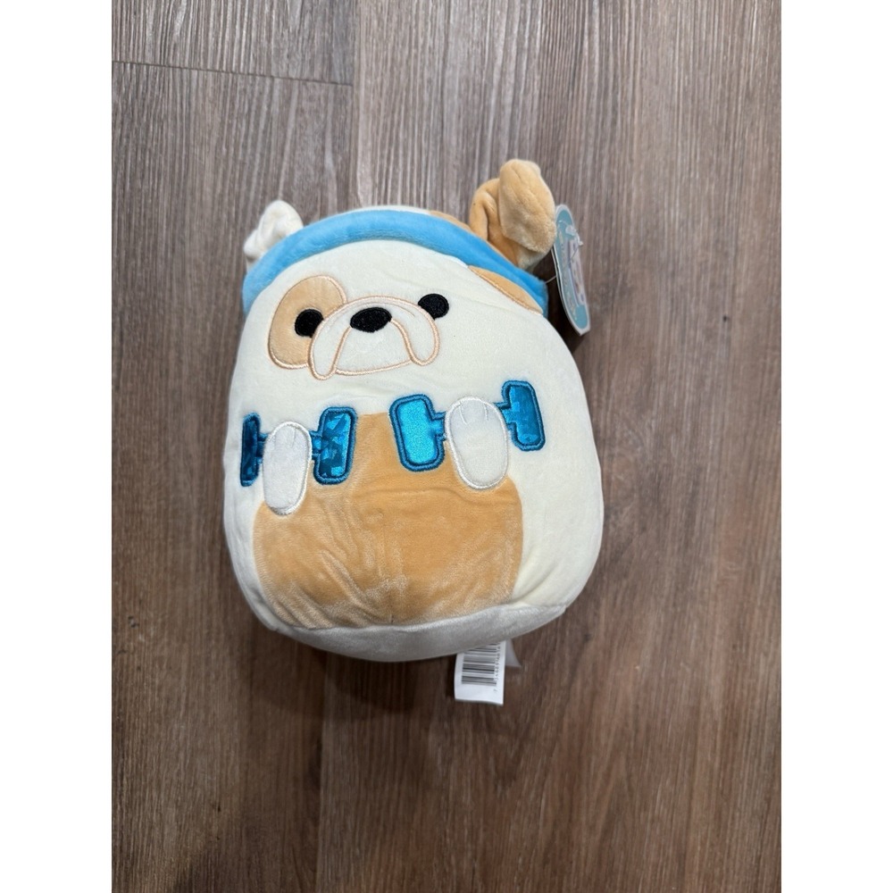 NEW 8" Squishmallow "Brock the Bulldog" Fitness Wellness Squad 2022 NWT